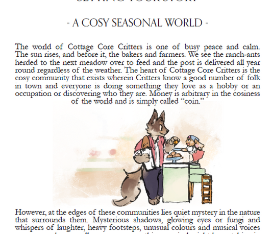 Cottage Core Critters: A Cosy Critter RPG [Physical]